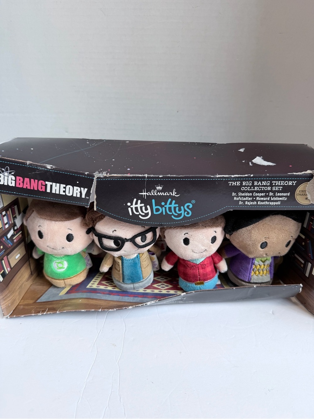 Hallmark itty bittys Plush Character Set - Green, Blue, Red, Purple